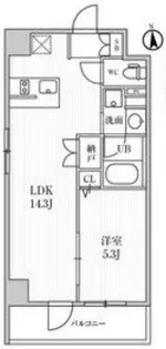 ボヌール梅田【5階】の間取り