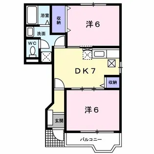 プリムローズB【1階】の間取り