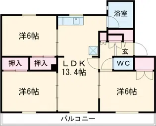 ヴィラナリー苫小牧II 2号棟【3階】の間取り
