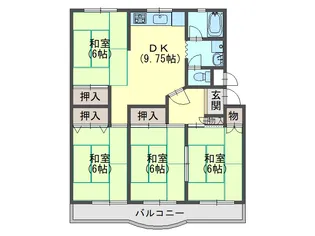 オリーブハイツ土山5号棟【3階】の間取り