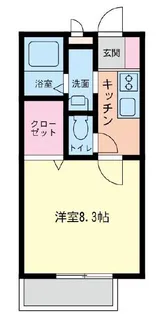 ヴィルヌーブ【2階】の間取り