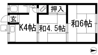 北村荘【2階】の間取り
