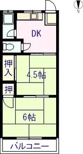 問屋町池田コーポ【2階】の間取り