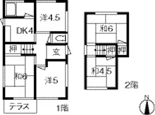 愛媛県松山市祝谷2【一戸建】の間取り