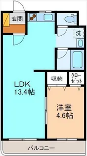 パレスヒーロー【1階】の間取り