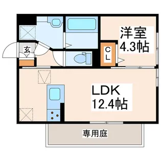 ボナール・三ツ石【1階】の間取り