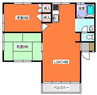 ファミール袖野田【1階】の間取り