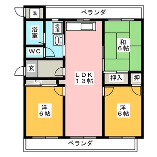 パークサイドM【3階】の間取り