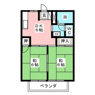 シティハイツすばる【2階】の間取り