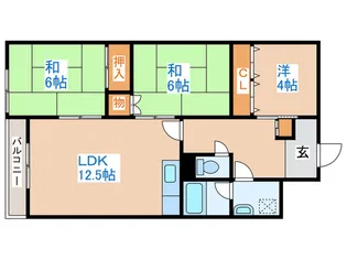 パサ-ジュ発寒【4階】の間取り