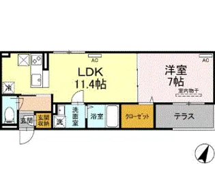 東京都板橋区赤塚5【アパート】の間取り