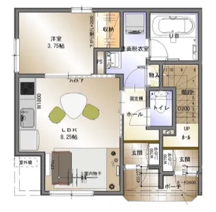 グランツリー宮子 101号【1階】の間取り