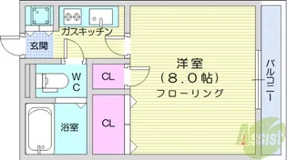 アペールしいな【2階】の間取り