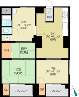 藤本ハイツ【3階】の間取り