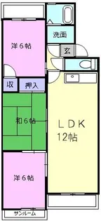 大谷ヒルズ B【3階】の間取り