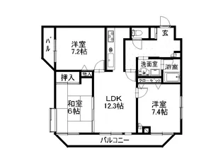 エレガンス秋山【2階】の間取り
