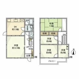 神奈川県平塚市東八幡1【一戸建】の間取り