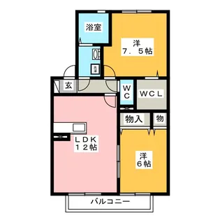 パティオ B【2階】の間取り