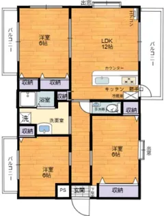 レアールマンションソレイユ【3階】の間取り