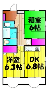 安武マンション城北【2階】の間取り