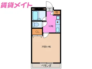 ユーハウス津【2階】の間取り