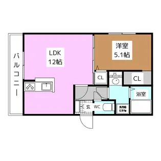トリシア吉田【2階】の間取り