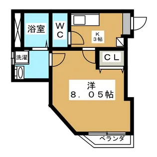 クレフラスト長町【1階】の間取り