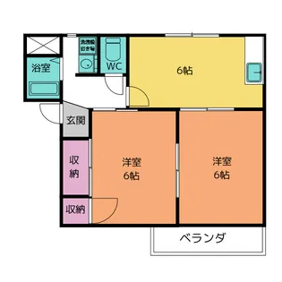 フレグランス緑ヶ丘 B【1階】の間取り