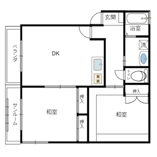 アネックス湊高台B【2階】の間取り