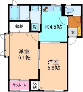 チョイスII【2階】の間取り