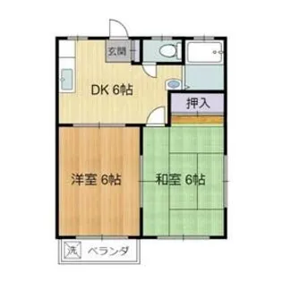 和恒ハイツ【2階】の間取り