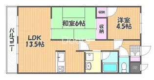 岡山県岡山市中区浜3【マンション】の間取り