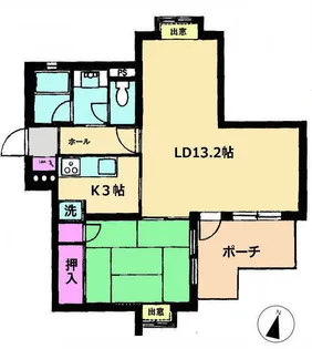 東急ドエルアルス深沢【1階】の間取り