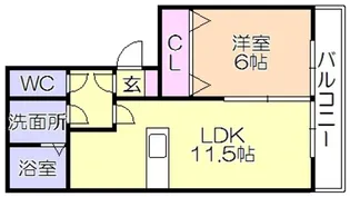 カトレアコート【2階】の間取り