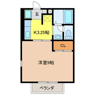 岐阜県岐阜市六条大溝3【アパート】の間取り