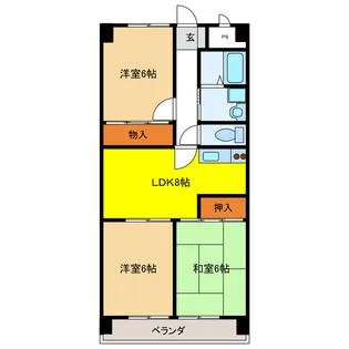 岐阜県岐阜市加納神明町4【マンション】の間取り