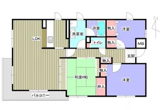 苔水庵マンション【3階】の間取り