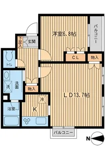 東京都港区元麻布2【マンション】の間取り