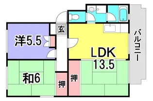 第2仁井田マンション【2階】の間取り