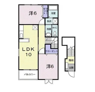 埼玉県熊谷市新堀【アパート】の間取り