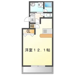 ミヅホマンション【1階】の間取り