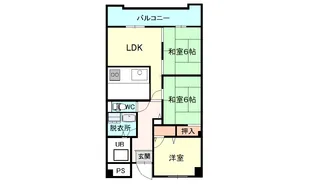 リバーサイド藤井寺【4階】の間取り