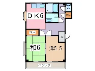 グリーンハウス【2階】の間取り