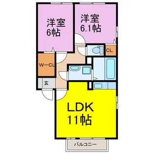 アモーレ【2階】の間取り