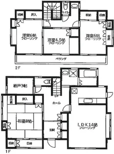 埼玉県八潮市大字木曽根【一戸建】の間取り