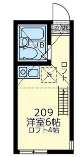 ユナイト小机ステーションクロスビー【2階】の間取り
