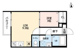 クラウド鳥羽見【2階】の間取り