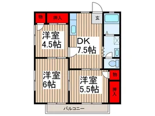ドミ-ル愛【2階】の間取り