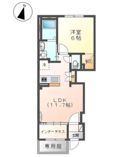 (仮称)高知市あぞうの中町新築アパート【1階】の間取り