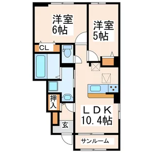 ショストラII【1階】の間取り